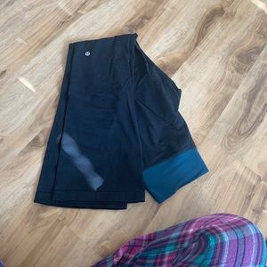 Lululemon slim flares crossed waistband